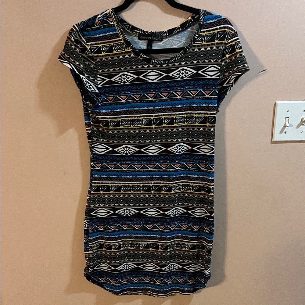 Derek Heart Multicolor Tribal Mini Dress